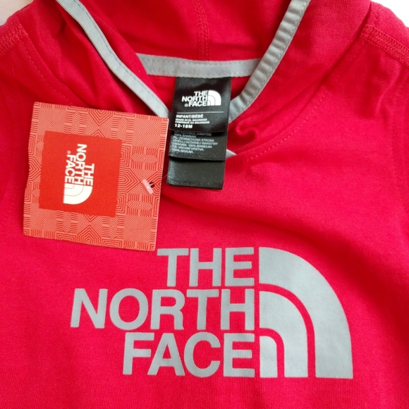 The North Face Other - SOLD!!The North Face onesie romper red&grey 12-18